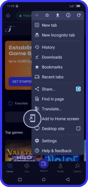 Jet4Bet mobile Spielansicht — Slot auf dem Handy