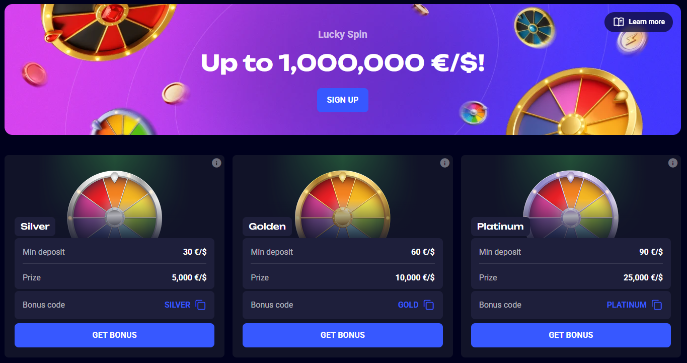 Jet4Bet Lucky-Spin und tägliche Boni