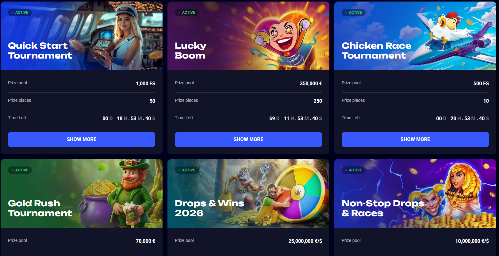 Jet4Bet Slot-Turniere und Tagesaktionen
